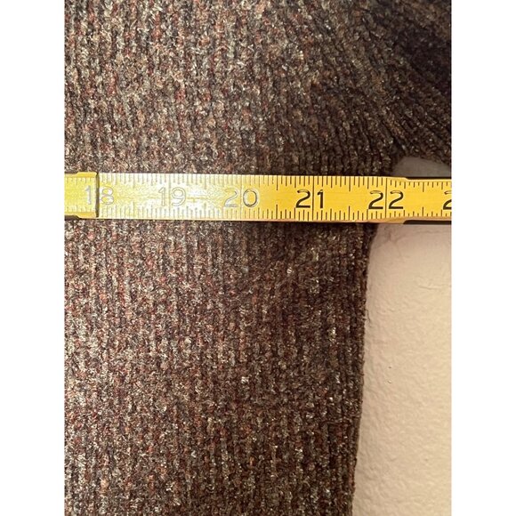 Evan-Picone Women's L Brown Button-Up V-Neck Cardigan Sweater  Acrylic/Polyester - Picture 11 of 14